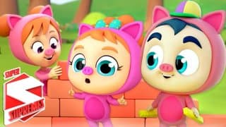 Three Little Pigs Story For Kids | Pretend Play Song | Story Time For Babies with Super Supremes